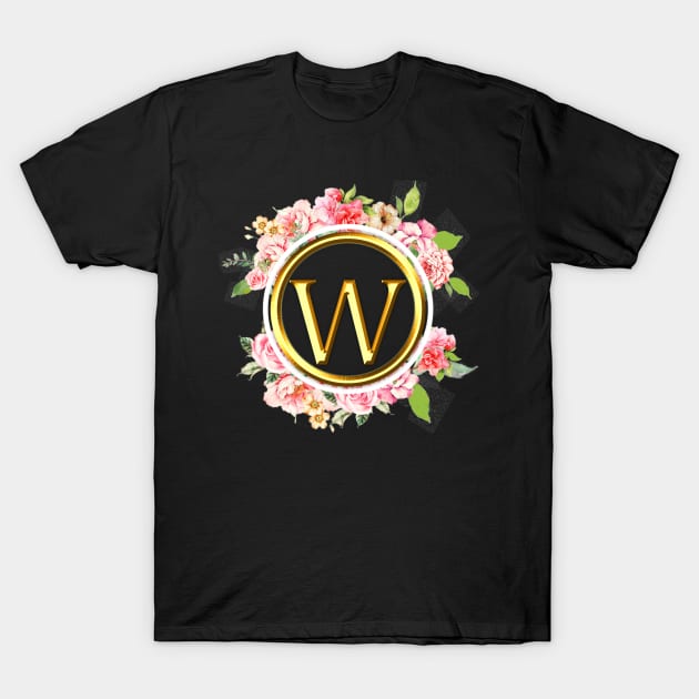 Letter W Shirt Alphabet Letter W Different Colors T-Shirt by EmmaShirt